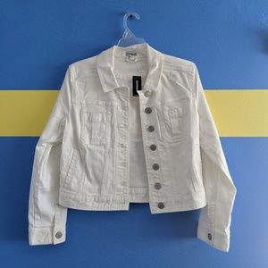 NWT Express White Jean Jacket (size small)
